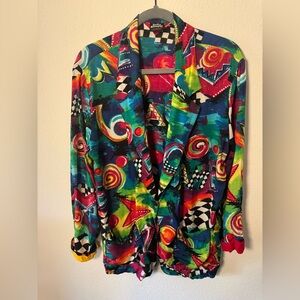 Colorful Abstract Blazer! Fun statement piece!